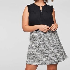 LOFT plus textured boucle knit flare skirt, 26,…